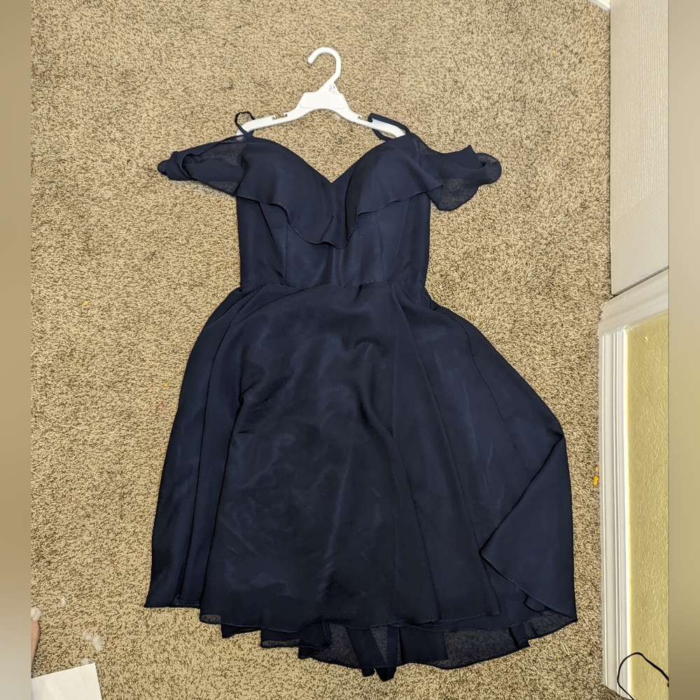 Deep Blue wedding guest dress
